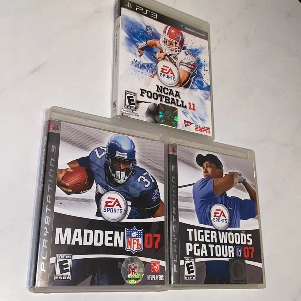 PlayStation 3 NCAA Football 2011 Madden NFL / Tiger Woods PGA Tour 2007 PS3 game